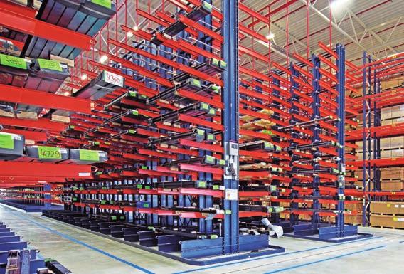 Cantilever racking for long loads 3 Cantilever racking is ideal for the storage of long loads such as beams, profiles, pipes, timber, etc.
