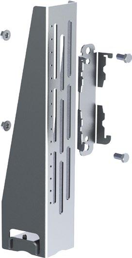 After the fastener is screwed to the upright/vertical support bracket, the