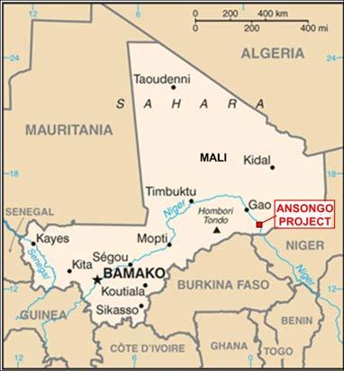 logistics chain to end users (India, China & Europe) and potential to realise a premium price Geologically comparable style of deposit to Tambao in Burkina Faso (Pan African Minerals) Features Black