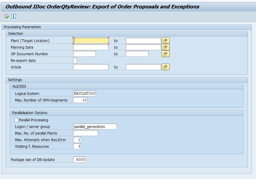 Implementation IDoc REOPEX01 Order Proposal Header Order Line Items