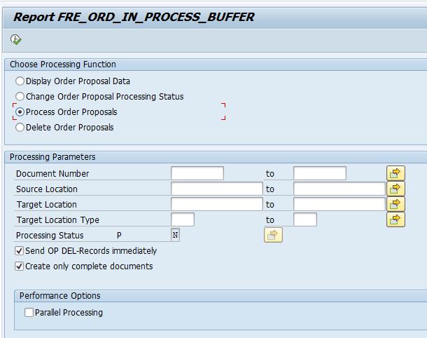 SAP E/A Retail Grouping of Order List Items into Purchase Orders SAP Forecasting and Replenishment - Integration Notes 2315072 Consulting 2306067 FRE06 transfers F&R items