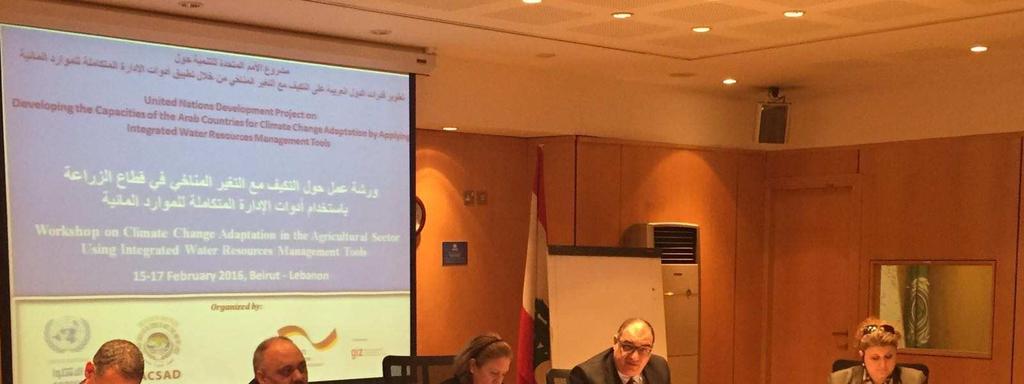 Title: Workshop on Climate Change Adaptation in the Agricultural Sector Using Integrated Water Resources Management (IWRM) Tools Date: 17 February 2016 Location: Beirut, Lebanon This workshop aims to