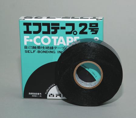 F-CO TAPE NO.2 JCAA D 004 F-CO TAPE NO.2 is a high-voltage insulating tape composed of a polyethylene base material laminated with a butyl rubber-based self-bonding adhesive material.