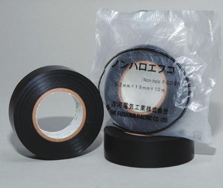 NON-HALO F-CO ENB JCAA D 034 NON-HALO F-CO ENB is a halogen-free flameretardant adhesive tape. In addition to its flame retardance, it does not emit toxic gases such as halogen gases when incinerated.