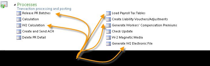 How to Apply Payroll Year End Updates Obtain year end updates from Microsoft: CUSTOMERSOURCE Payroll in Microsoft Dynamics SL tracks important Employee W-2 information.