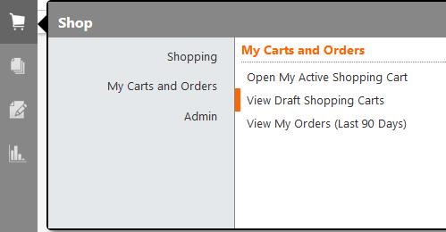 View Your Shopping Cart To view your Shopping Cart(s): 1.