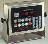 Model 210 has all the features of the 205 plus a numeric keypad, keypad tare, piece count, checkweighing, three preset weight comparators, and time and date formats.