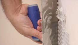 SECTION 11 APPLYING THINSET If tiling damaged and uneven walls, you may want to consider using thinset mortar or mastic adhesive. When using these adhesives, follow all manufacturers directions.