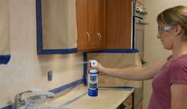 It is essential that you thoroughly clean and wipe the wall and tiles to achieve the strongest bond. While applying SPRAY & SET Adhesive, be sure to hold the can 18 to 24 away from the wall.
