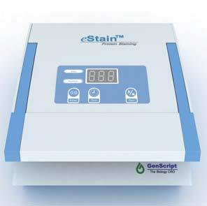 estain TM Protein Staining Device, continued Control Panel of estain TM Device The control panel of the estain TM Protein Staining Device