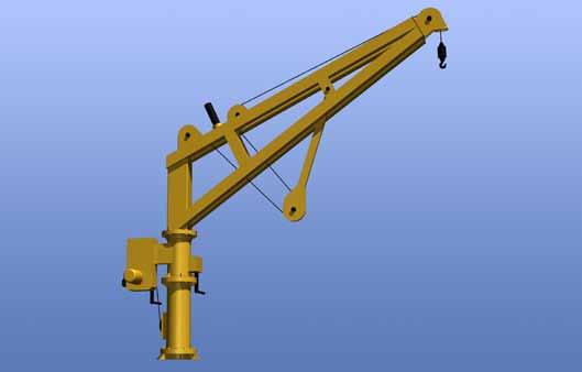 The cranes operate either with an electro-hydraulic drive or with a counterweight system.