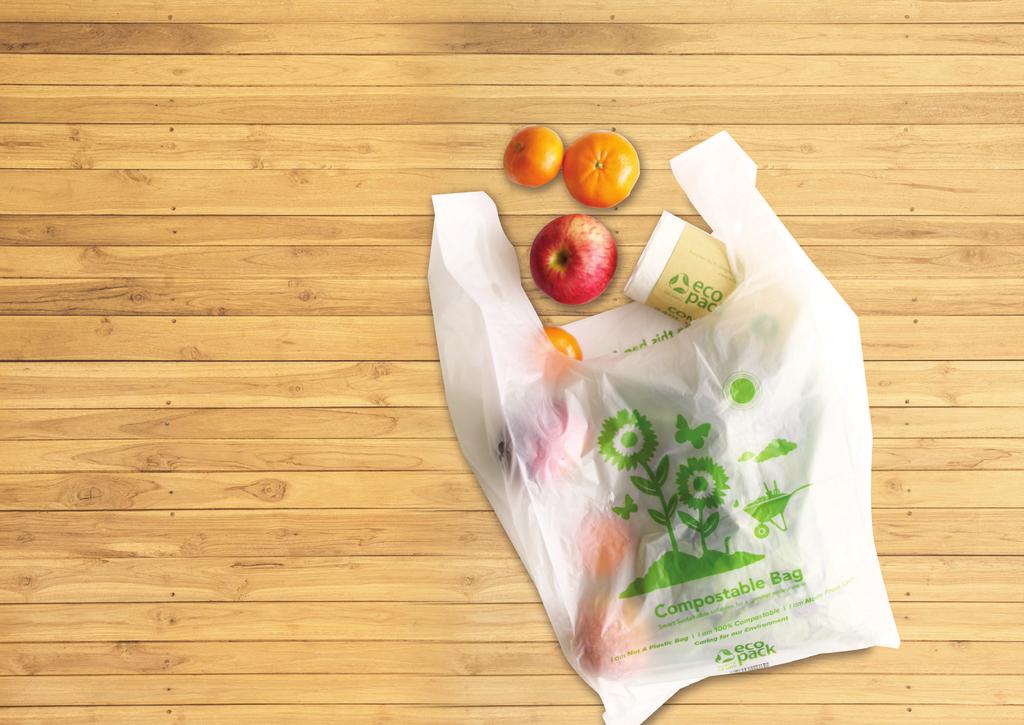 CALICO COTTON Compostable Bags Ecopack s range of 100% Compostable Bags are an eco-friendly alternative to traditional plastic bags.