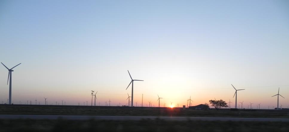 Wind Energy Technologies Roscoe Wind Farm (USA) City: Roscoe, TX 782 MW 209 turbines enough to power more than 250,000 average