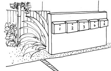 Figure 9: Grouped letter boxes at the front of a site can help strengthen