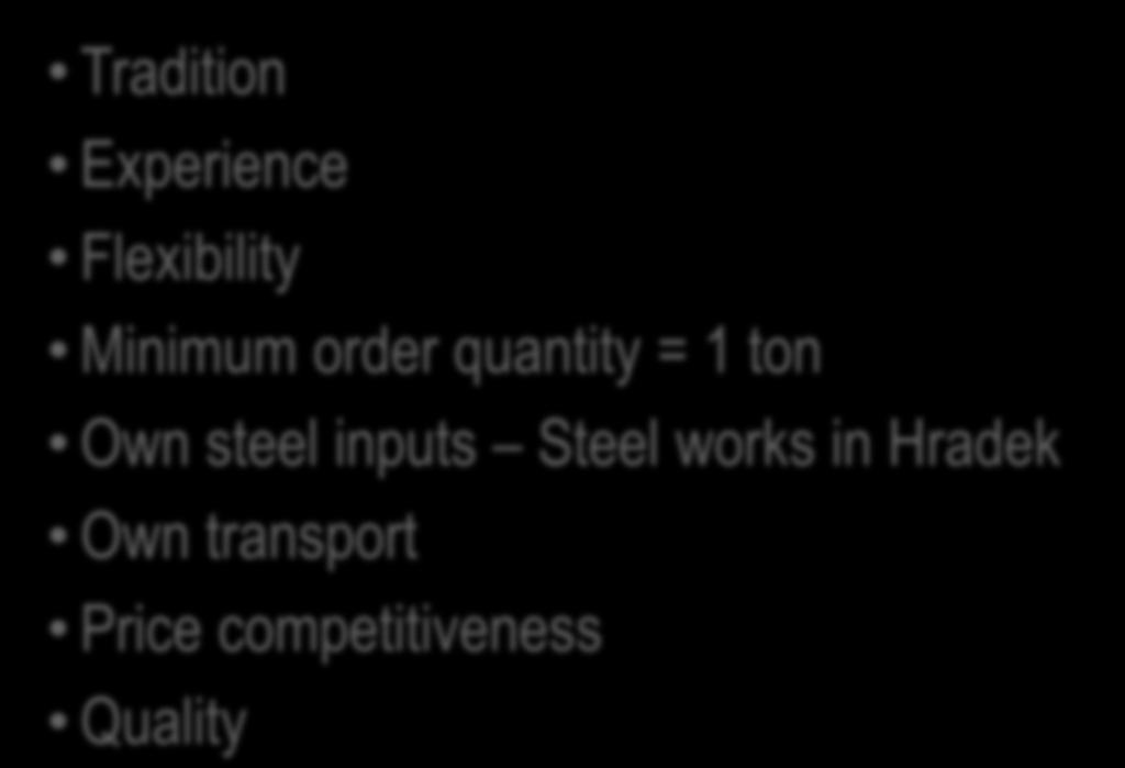 ton Own steel inputs Steel works in