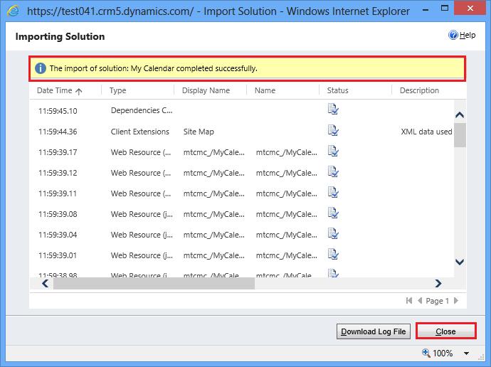 Figure 10: Importing Solution Select the