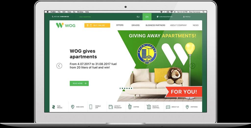 PROJECTS: WOG RETAIL New web-site and mobile app for