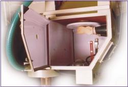 The track extension is provided inside of cabinet to facilitate workcar movement. It is ideal for handling large and heavy components.
