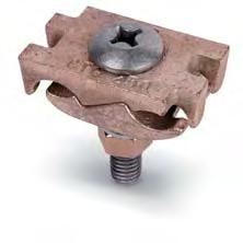 Structure Grounding Bolt features square shank to prevent turning and enable clamp to be tightened with a single wrench.