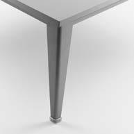 5 mm rectangular steel tube, conforming the backrest and seat support, on four 3 mm thick