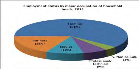 Occupation Employment status, by major occupation Types of occupation Population (no.