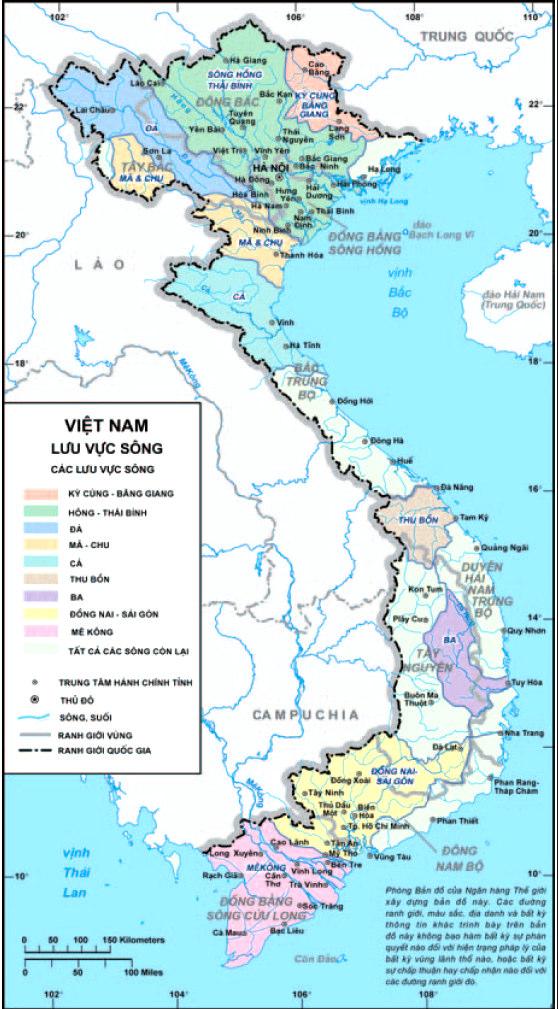 An introduction of river basin in Vietnam Vietnam is a complex and dense river network. There are 9 river basins which contribute to 90% of total river basin area in the whole country.