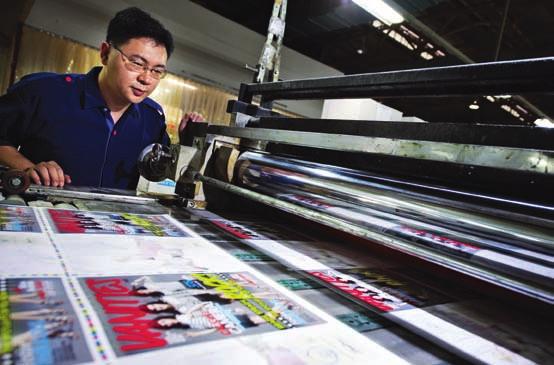 LOWER COST BASE The Group benefited from early pre-emptive effort to align capacity and manning levels to print demand Printing A number of factors presented the Print division with a challenging