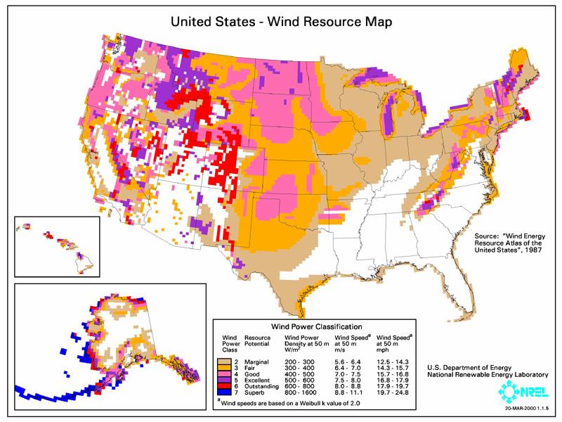 Role of the States Wind abundance Wyoming New York Iowa