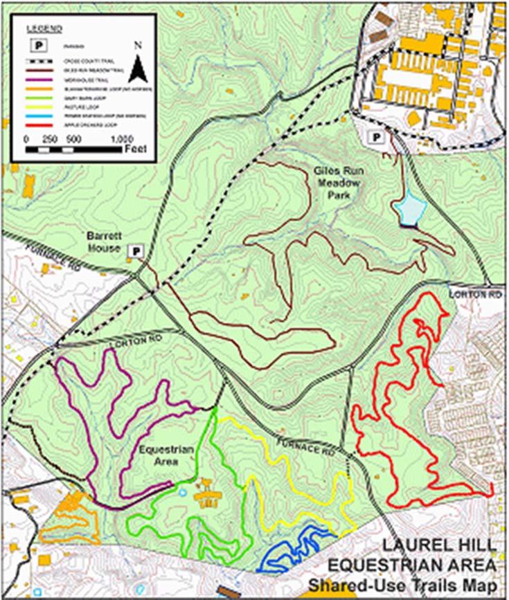 Programmatic Strategy #2 Encourage development of Loudoun multi use trail system CLARKS CROSSING ACRES: 143.74 Approximately 3.2 miles of trails wind through the park to join the W & OD Trail.