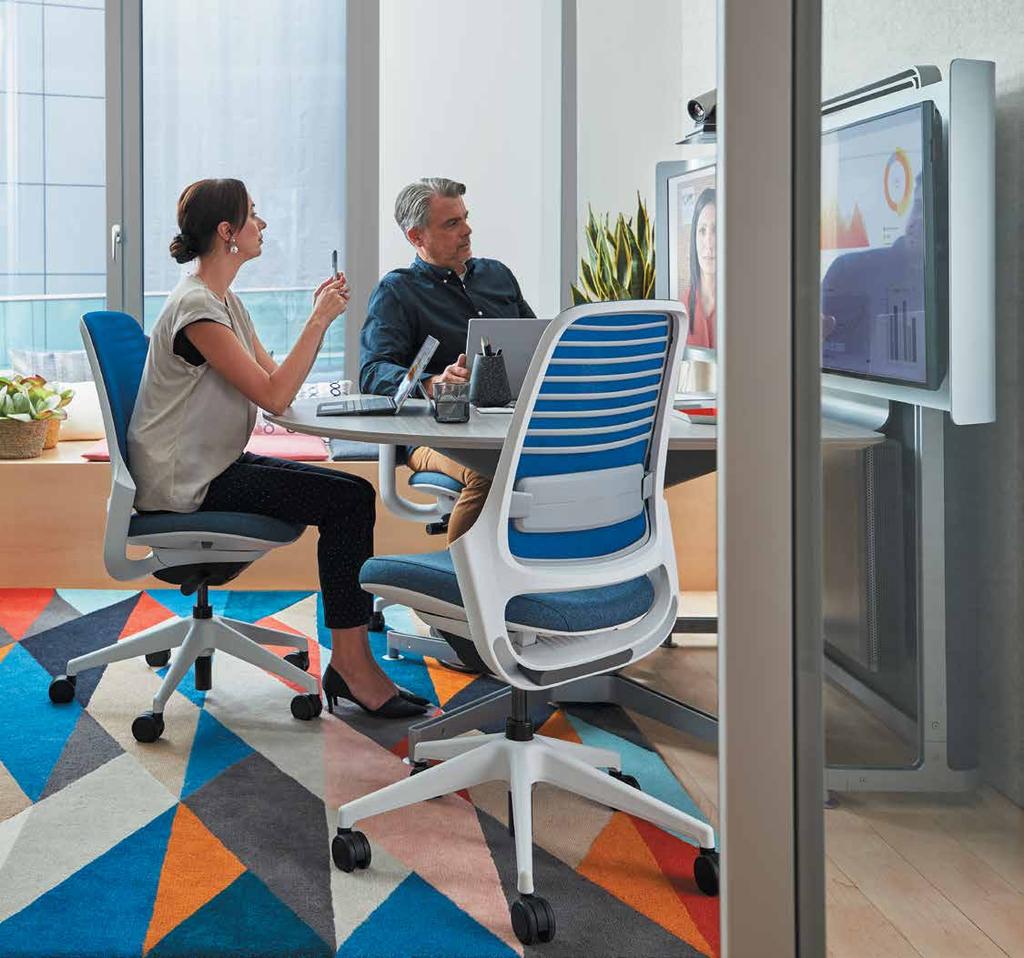 LIVEBACK TECHNOLOGY WITH ADJUSTABLE LUMBAR SUPPORT Allows the chair back to change shape and mimics the user s spine as it moves throughout the day.