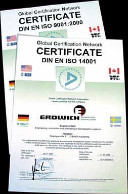Trust our "Care" package for an all embracing care and service: The ERDWICH "Care" package: problem solution on a partnership basis test runs in testing