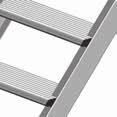 That leads to more comfortable access especially for high access heights. Guardrails, internal guardrails and stairwell guardrail can be used from the platform stairway.