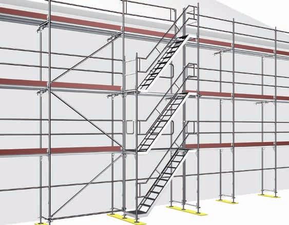 You can also use them to assemble stairway towers for rapid linkup of several site levels.
