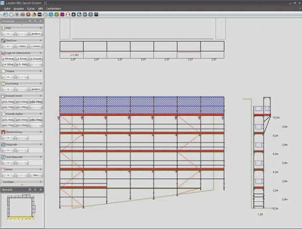 u Layher software for scaffolding construction } Layher LayPLAN Planning of façade scaffolding using a computer is now even easier: The new LayPLAN software simply makes proposals for scaffolding,