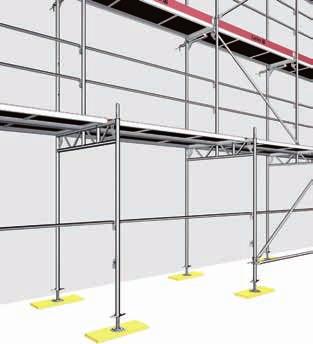 0 m, for balustrade is used where a roof projection projects into the scaffolding.