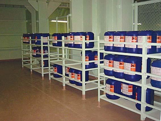 Chemical storage NUMBER 42 Well organised Free from any hazards Secured properly
