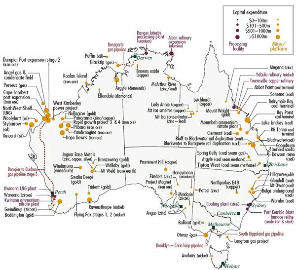 Mining and the Environment A world s leading producer The Australian minerals sector is in the top five producers of most of the world s key minerals commodities.