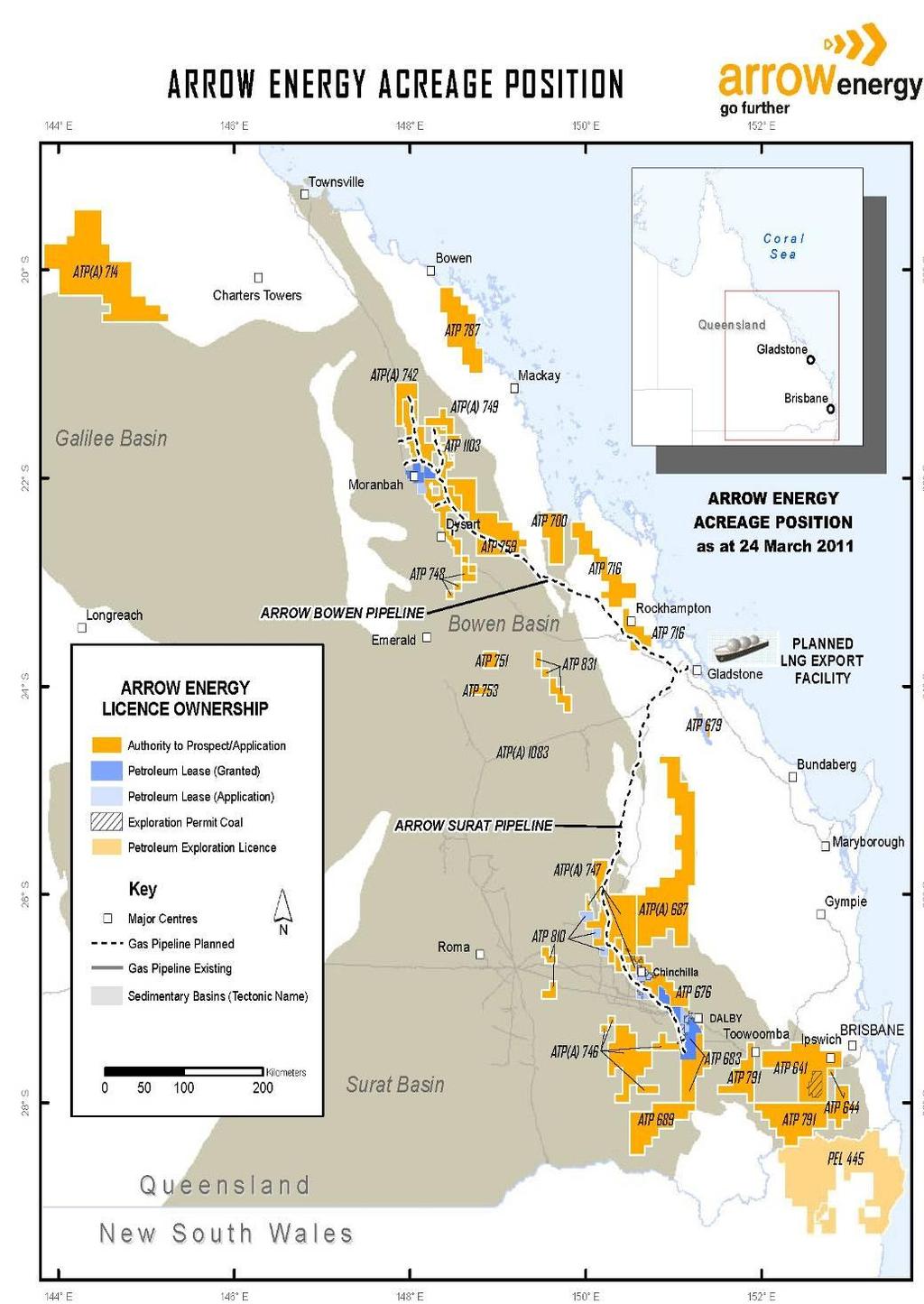 ARROW ENERGY COMPANY OVERVIEW Queensland based company started in 2000, first gas sales in 2004 Currently supplies >20% of gas & electricity needs of Queensland