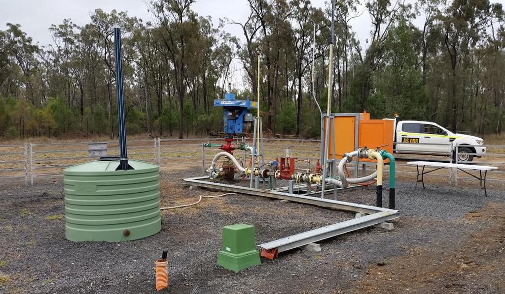 Meenawarra Pilot Operational Maintenance undertaken at Meenawarra Pilot, approximately 3km south west of Cecil Plains Three existing pilot wells (of the six-well pilot) have undergone workovers