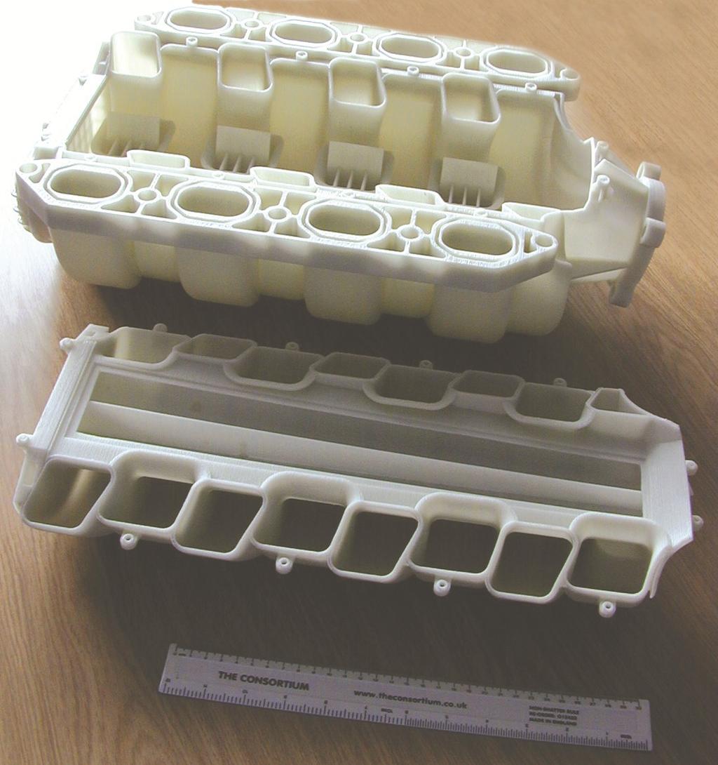 Benefits from Plastic AM Functional testing Intake Manifold filled with Low Melt Alloy Approximate