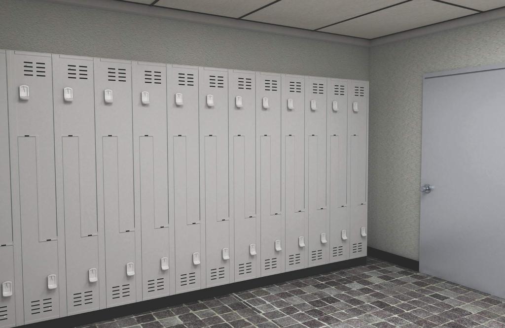 Tufftec Z-STYLE Tufftec Lockers Color: Grey Style: Z-Locker TUFFTEC Z-STYLE LOCKER FEATURES Designed to offer the height advantages of a single compartment with the compactness of a two-compartment