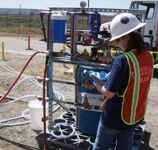 EOS Pilot Study Pilot Study Activities Install short-screened injection wells in two different soil types Fine-grained soils Sands Baseline groundwater well and CPT/HydroPunch sampling