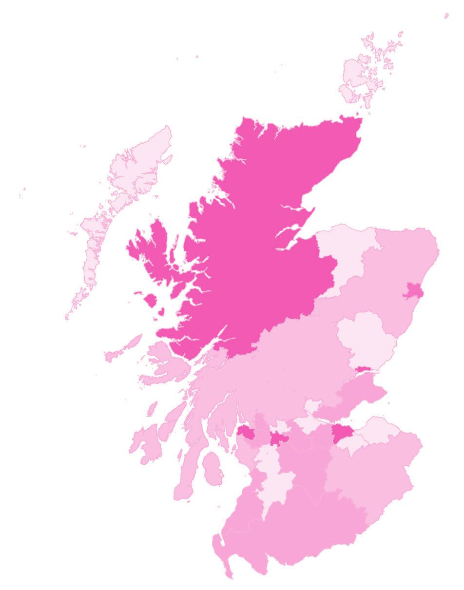 5 The map below illustrates the locations of key BT and EE sites in Scotland. It demonstrates the importance of Edinburgh, Dundee, Glasgow and the Highlands as key employment centres for BT and EE.