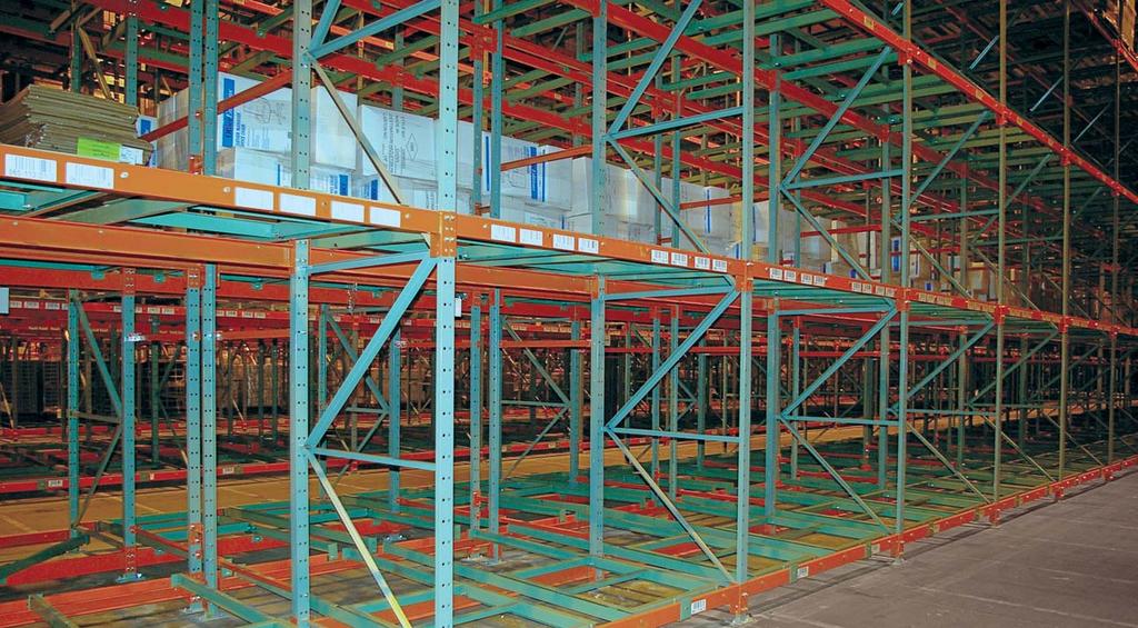 Structural Push-Back Interlake Mecalux Structural Push-Back is an accumulative, high-density last-in / first-out (LIFO) storage system of up to five pallets deep