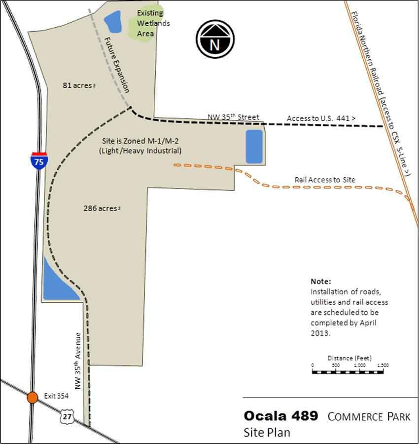 Chapter 4 Freight Movement Focus Ocala 489 Commerce Park The Ocala 489 ILC is located in Marion County adjacent to the intersection of I-75 (Exit 354) and US 27.