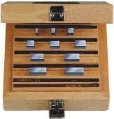 Sets of TESA Mikechex Metric Gauge Blocks Designated to calibrate and set the indication of external micrometers.