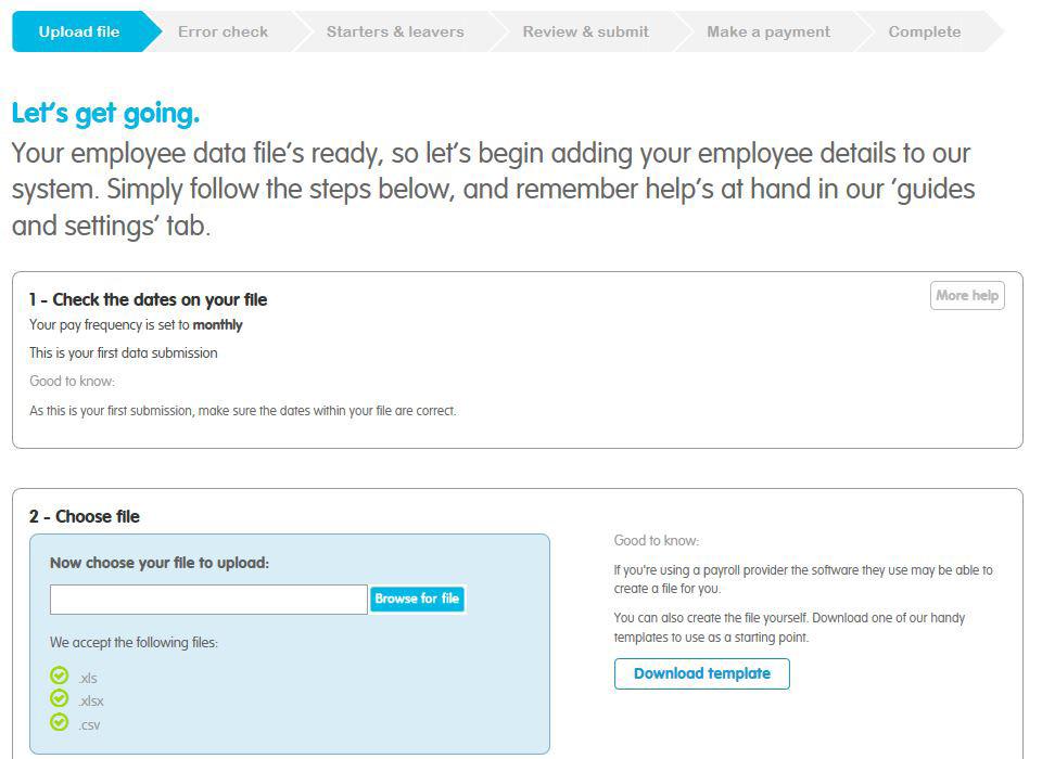 Manage employees employee data If you upload your own file either one that you ve created yourself or a file