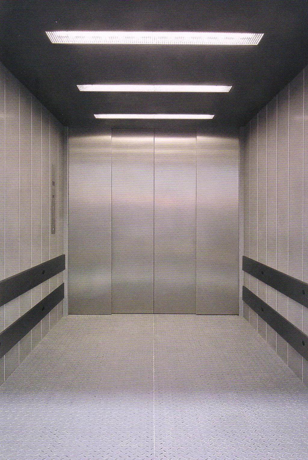use of goods lifts a 3000kg goods lift handles sheet materials partitioning systems furniture in safe lift mode