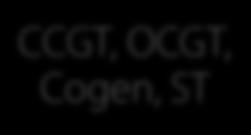 CCGT, OCGT, Cogen, ST é Petrochemicals GTL