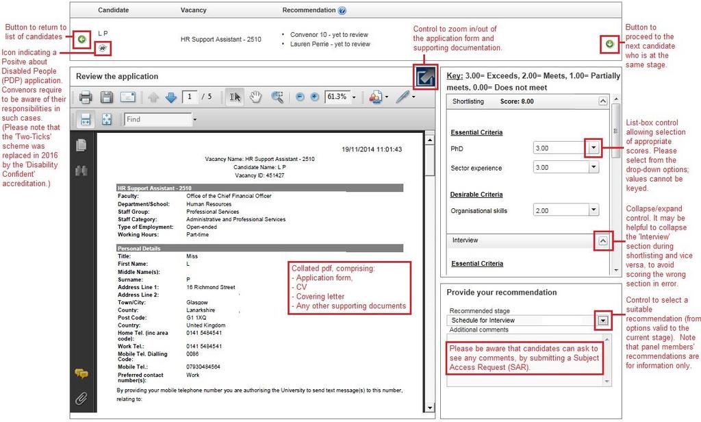 Appendix D: overview of candidate assessment page SOP - Engage ATS